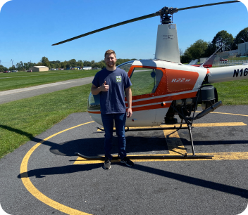 Person with helicopter