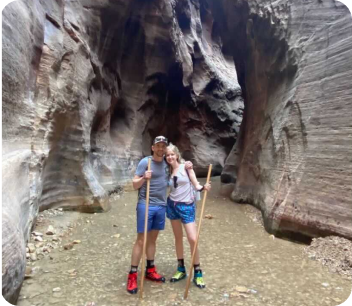Couple in a canyon