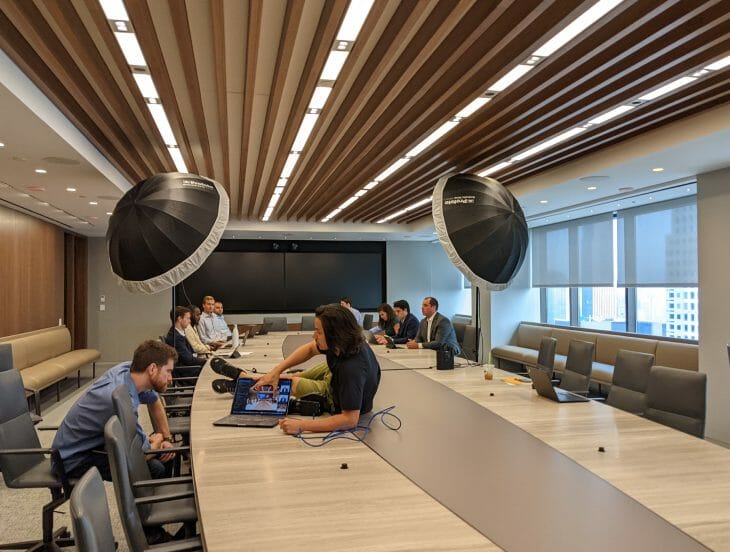 Photo Shoot in Conference Room